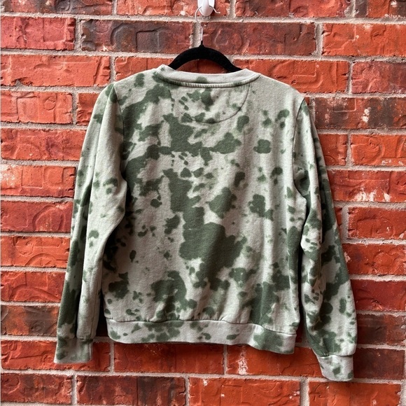 Guns & Roses Womens Large Green Tie Dye Graphic Band Tee Sweatshirt - Picture 3 of 7